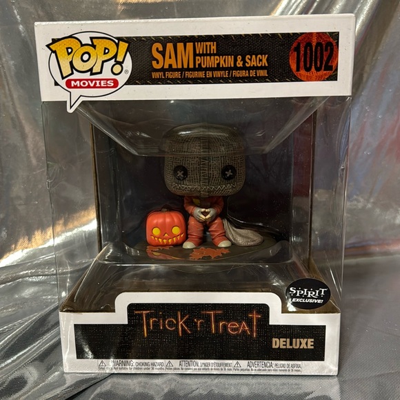 Funko Pop Movies #1002 Trick 'R Treat Sam with Pumpkin & Sack Spirit Exclusive - Picture 1 of 6